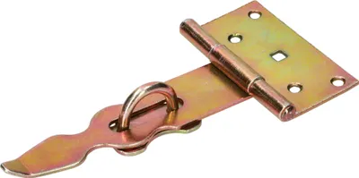 Produktbild von KOTARBAU® Überfalle und Haspe Set 190 mm, Verzinkt Gelb Massiver Verschluss für Türen Tore Sicherheitsüberfalle