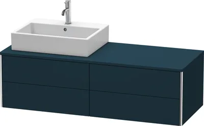 Produktbild von Waschtischunterbau XSQUARE 400x1400x548mm Be li na-bl seidenmatt nachtblau seidenmatt