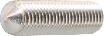 Produktbild von Gewindestifte mit Spitze M6x30 Madenschrauben Innensechskant ISO4027, Edelstahl A2 - 200 Stück