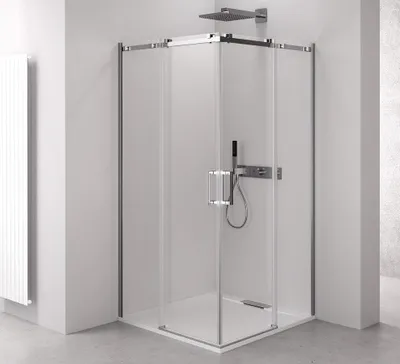 Obrázek produktu pro Polysan THRON SQUARE obdélníkový sprchový kout 1200x900mm, hranaté pojezdy, rohový vstup - TL2290-5002