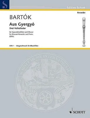 Produktbild von Aus Gyergoo 3 Volksliederfür Sopranblockflöte und Klavier