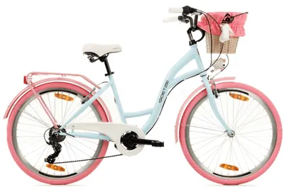 Obrázok produktu pre Goetze Mood 26" mestský bicykel, hliníkový rám s nízkym nástupom 17", Shimano Tourney 6 rýchlostí, V-Brake, LED osvetlenie, pohodlné sedlo, košík
