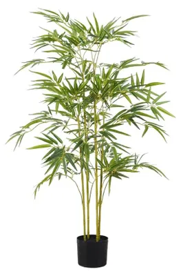 Obrázek produktu pro Umělá rostlina bambus, výška 100 cm. Velká umělá rostlina v květináči, přírodní vzhled