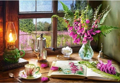 Produktbild von Castorland Still Life with Violet Snapdragons 1000 pcs, 1000 Stück(e), Kunst, 9 Jahr(e)