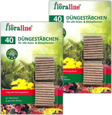 Produktbild von 80 Stück Düngestäbchen für Grünpflanzen & Blühpflanzen Pflanzen Dünger Stäbchen mit Langzeitwirkung Pflanzendünger