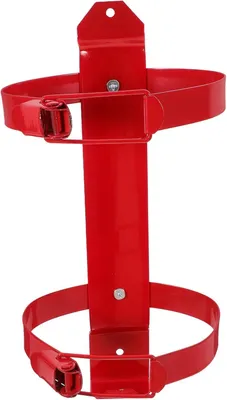 Imagen del producto de Soporte universal para extintores, ajustable, para extintores de 2 kg, con gancho, y que ahorra espacio