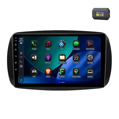 Produktbild von Android Autoradio 9 Zoll 64GB für Smart Fortwo & Forfour 453 (7-Zoll Original-Display) mit CarPlay & Android Auto Navigation & Bluetooth