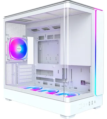 Zdjęcie produktu dla Montech King 15 PRO, Tower, PC, Biały, micro ATX, Mini-ITX, Wielo, Przednie, Wentylator obudowy
