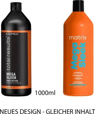 Produktbild von Matrix Total Results Mega Sleek, Frauen, Professionelle Haarspülung, Krauses Haar, Widerspenstiges Haar, Alle Farben, Anti-Frizz, Feuchtigkeitsspendend, Glättend, Weichmachend, 1000 ml