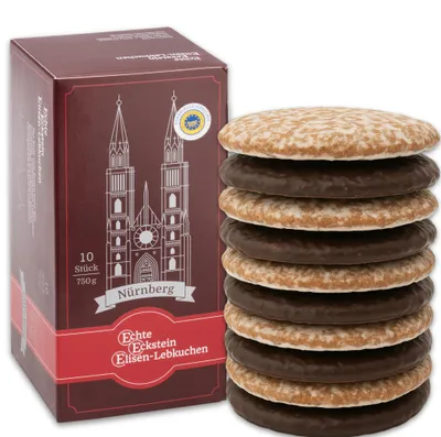 Produktbild von Eckstein Nürnberger Elisen-Lebkuchen · 10 Stück gemischt · 750g