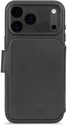 Immagine prodotto di Custodia MagSafe per Apple iPhone 17 Pro Max - Cover portafoglio Decoded in vera pelle 2-in-1 - Nero