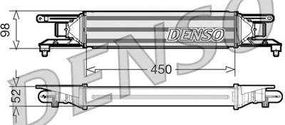 Produktbild von DENSO DIT01001 Ladeluftkühler LLK für FIAT PUNTO (199) Turbo Intercooler