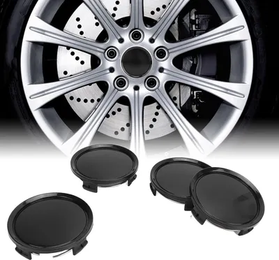 Produktbild von 74 mm Stilvolle Radnabenabdeckung, 4-teiliger Metallring, Felgennabenkappe zum Schutz des Fahrzeugs