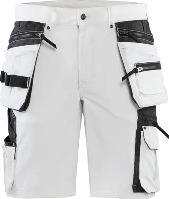 Produktbild von Blakläder® Maler Shorts 4-Wege-Stretch Weiß/Dunkelgrau 1088 1645, Farbe:weiß/dunkelgrau, Größe:54