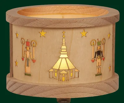 Produktbild von Teelichtlaterne Seiffener Kirche mit Engel & Bergmann Höhe= 5,5cm NEU