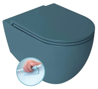 Produktbild von Isvea INFINITY Hänge-WC, Rimless, 36,5x53cm, grün Petrol matt