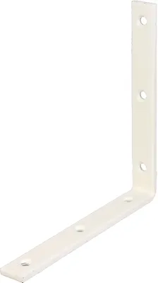 Produktbild von Alberts Balkenwinkel | schmal | weiß kunststoffbeschichtet | 160 x 160 x 20 mm | 10er Set