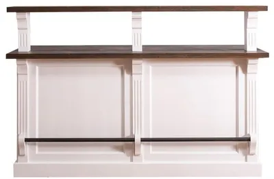 Obrázok produktu pre Casa Padrino pult vo vidieckom štýle s 3 zásuvkami biela / tmavohnedá 180 x 68 x v. 120 cm - Nábytok vo vidieckom štýle