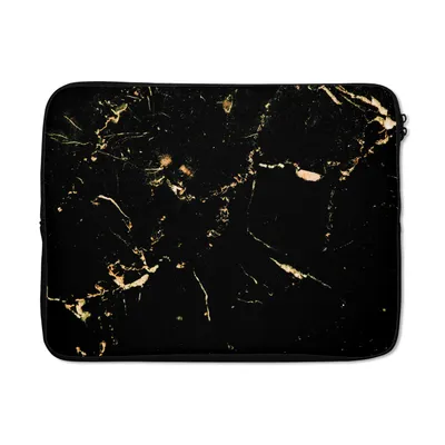 Produktbild von MuchoWow® Laptop Hülle 15 Zoll Marmor - Limette - Schwarz - Gold Laptoptasche - Laptoptasche - Sleeve - Rundum-Schutz