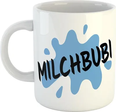 Produktbild von Huuraa Kaffeetasse Milchbubi Geschenk Tasse Weiß 330ml Milchbubi Präsent