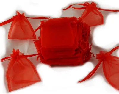 Produktbild von 50 Organzabeutel 15 x 10 cm rot