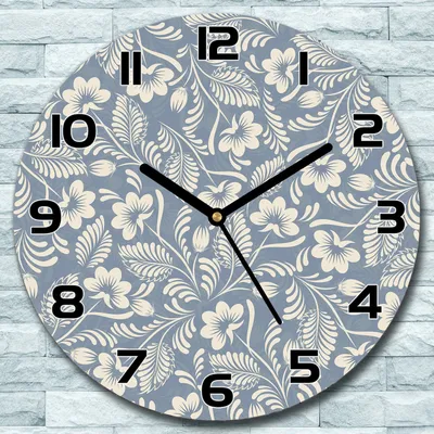 Produktbild von Wanduhr aus Glas Rund fi 30 Volksblaue Blau Grau Quarz Deko Schlafzimmer Büro