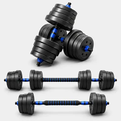 Produktbild von Lacestone 2in1 Hantelset 30 Kg Kurzhantel Langhantel Set Hanteln Krafttraining Gewichte MS-18213