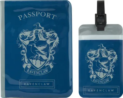 Immagine prodotto di Harry Potter set di etichette per bagagli e portapassaporto Ravenclaw