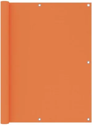 Produktbild von Balkonzeil - 120x500 cm - Oranje Oxford Stoffen - Weersbeständig - UV- und Windbeständig - Hohen Reling für Privacy - Inklusive Bevestigingskoord