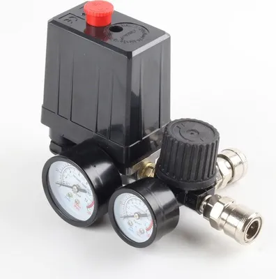 Produktbild von 220V 0-180psi Luftkompressor Druckschalter Steuerventil Regler Manometer mit Schnellanschluss