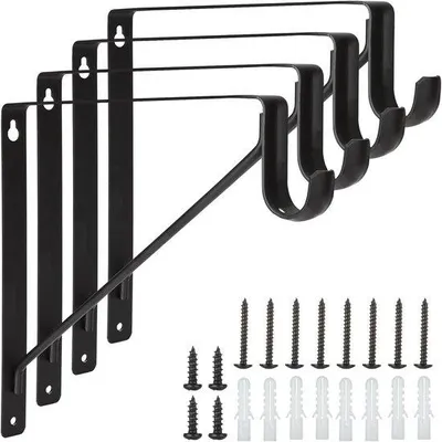 Produktbild von Kaststange Halter 4er Set Wandmontage - Für Küchen, Garage und Lager