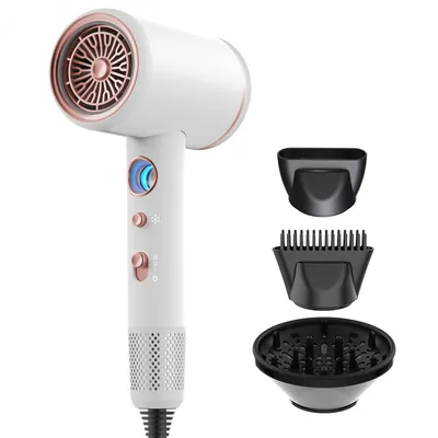 Produktbild von 2200 W Ionen-Haartrockner für Damen, professioneller Hochgeschwindigkeits-Föhn, schnelles Trocknen, leicht und leise
