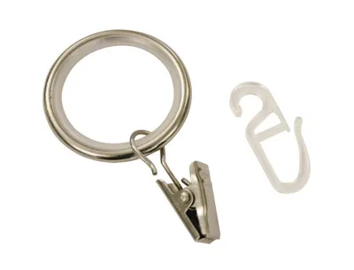 Obrázok produktu pre Gardinia krúžky na záclony s posuvnou vložkou pre Ø 19 mm vzhľad nerezovej ocele cm