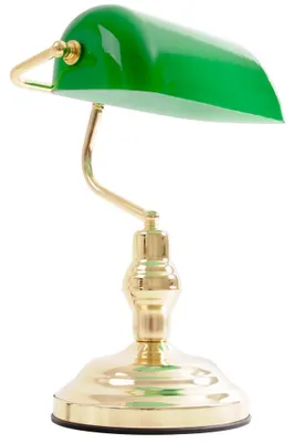 Produktbild von Bankerlampe, Glasschirm, grün, H 36 cm