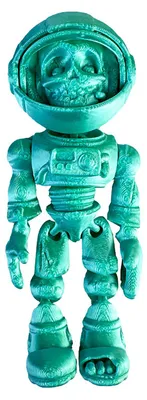 Produktbild von 3D-gedrucktes Astronautenskelett als Halloween-Dekoration – Weltraum-Zombie-Figur mit beweglichen Gelenken – Gelenkiges Skelettmodell
