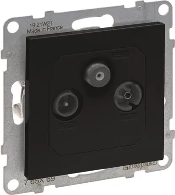Productafbeelding van Legrand 765469 SEANO eindafdekking voor TV-R-SAT, geschikt voor HD-TV, in de kleur antraciet