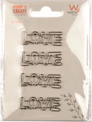 Produktbild von Walther Metall-Dekoklammer PIMP AND CREATE Love 4 Stück
