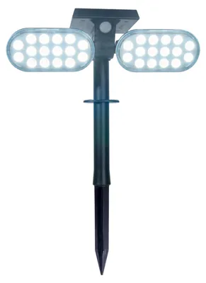 Produktbild von LED Solarstrahler "PACO" H: 42,6 cm, Lampe für den Außenbereich im Functional Style, aus Kunststoff in schwarz, 23,2 x 15,5 x 31,9 cm, mit Diode – dimmbar – mit Schiebeschalter – Dämmerungssensor – Bewegungsmelder