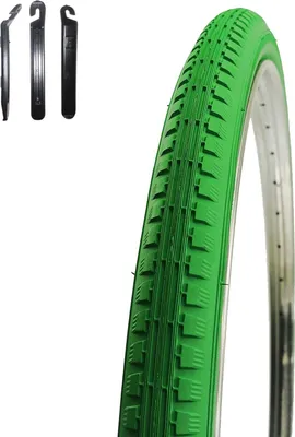 Immagine prodotto di 1 x Kenda K-142 Pneumatico per bicicletta Copertoncino Verde 40-635 (28 x 1 1/2) incl. leva per pneumatici