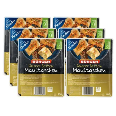 Produktbild von Bürger - Maultaschen "Unsere Besten", 6 x 400 g Beutel