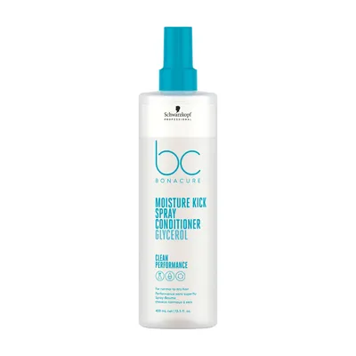 Image de Schwarzkopf Professional BC Bonacure Moisture Kick Spray Conditioner Glycérol conditionneur sans rinçage avec effet hydratant 400 ml