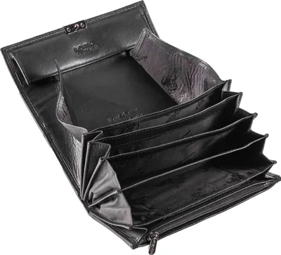 Produktbild von MATADOR VICIO Leder Kellner Geldbörse mit Kette Luxus Kellnerbörse Schwarz