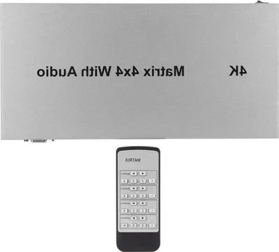 Produktbild von HDMI-Switch 4K 4x4 mit EDID-Extractor | IR-Fernbedienung | 4K HDR | HDMI 2.0b | HDCP 2.2 | 4K 30Hz | 3D Farbwechsel 4-4-4 YUV