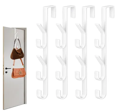 Imagen del producto de Juego de 4 ganchos de acero inoxidable para colgar ropa