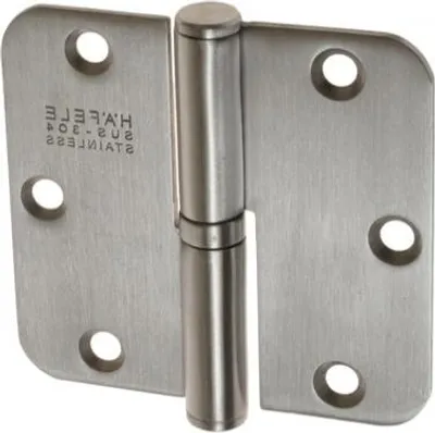 Zdjęcie produktu dla Zawias górny DR 80x80 mm, stal polerowana matowa, prawy