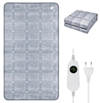 Image de Couverture électrique avec arrêt automatique, 150 x 80 cm – couverture électrique avec 4 niveaux de chaleur, minuterie de 12 heures, protection contre la surchauffe, et imperméable