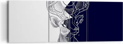 Produktbild von Bild auf Leinwand - Leinwandbild - Abstraktion modern - 120x40cm - Wand Bild - Wanddeko - Leinwanddruck - Bilder - Kunstdruck - Wanddekoration - Leinwand bilder - Wandkunst - CA120x40-4059