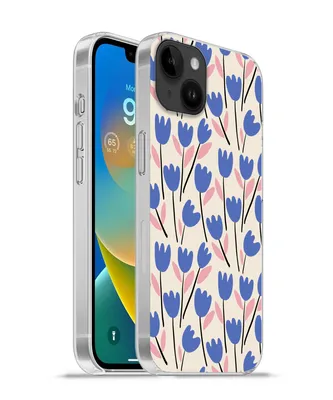 Produktbild von MuchoWow® Handyhülle Schutzhülle Hülle für Apple iPhone 14 Plus - Soft case Blume - Muster - Tulpe Silikon Softcase Handy Hülle - Abbildung