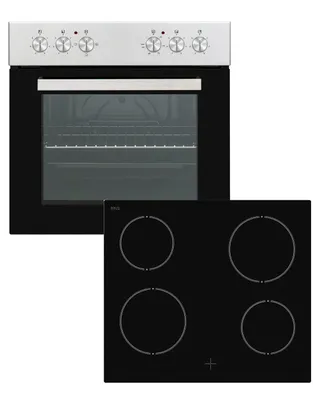Produktbild von Elektroherdset Htech WH1100, Glaskeramik-Kochfeld mit 4 Kochzonen, , Glaskeramik-Kochfeld, 72 Liter