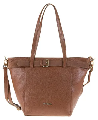 Produktbild von Damen Schultertasche aus echtem Leder mit abnehmbarem Trageriemen, hergestellt in Italien